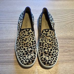 Rothy’s animal print loafers